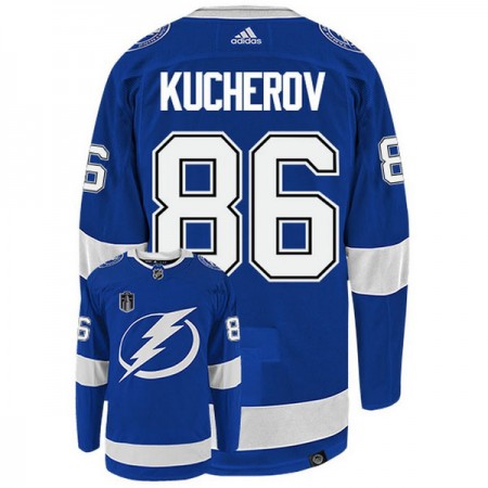Tampa Bay Lightning Hockeydrakt Nikita Kucherov 86 Stanley Cup 2022 Blå Adidas Authentic - Herre